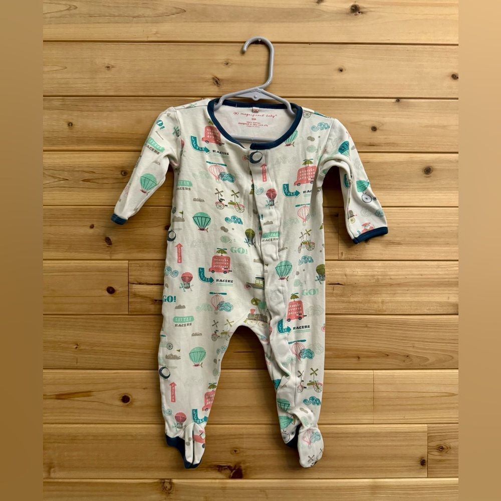Magnificent Baby Size 9 Months Gender Neutral Vehicle Air Balloon Footie Pajamas